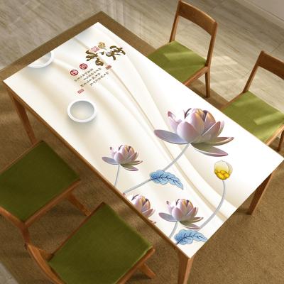 China High Quality Flowered Home Sense PVC Printed Tablecloths Tea Table Cover Waterproof and Oil Proof No Shrink for sale