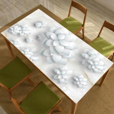 China Custom Waterproof Table Cover Cloth PVC Printed Plastic Tea Table Covers Home Sense Tablecloths Waterproof And Oil Proof No Shrink for sale