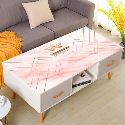 China Wholesale Waterproof Cheap Plastic Flower Print PVC Soft Glass Square Crystal Table Cover Rolls Logo Crystal Tea Table Cover for sale