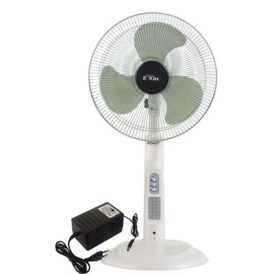 China AC Fan 12v AC/DC Solar Rechargeable Fan With Led Light for sale