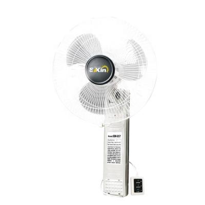 China AC Fan AC/DC Solar Rechargeable Wall Muont Fan With Light for sale