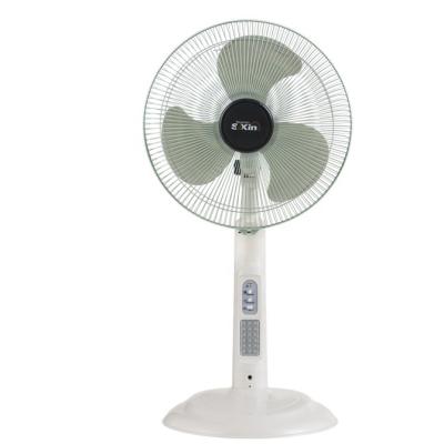 China Plastic Li-ion 14 Inch 12V AC DC Solar Battery Fan (QM8503) for sale