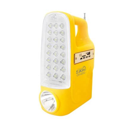 China 0.5w portable solar camping led rechargeable emergency light with fm radio mp3 for sale