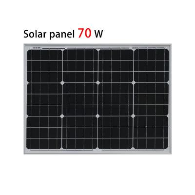 China Solar Power System Single crystal outdoor solar power system panel 70W photovoltaic power generation module for sale