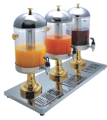 China Commercial beer server materials and equipment beverage dispenser 3 supply acrylic tanks shake corolla juice dispenser china for sale