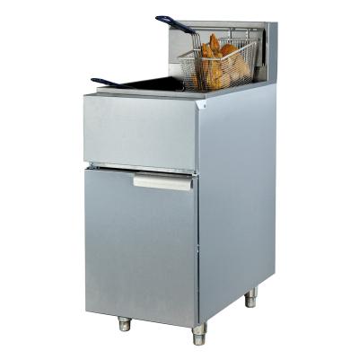 China GF-778 Economic High Quality Restaurant Commercial Fryer With Tap Chicken Chips Fryer Two Basket for sale