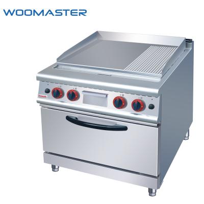 China Commercial Restaurant Canteen Hotel Food Shop Woomaster Factory Price Gas Griddle With Cabinet Oven For Reastraurant for sale