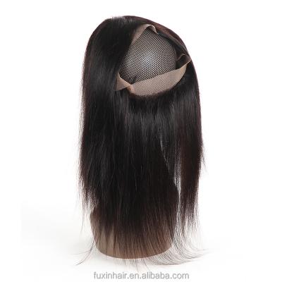 China Super Wave Brazilian 360 Lace Frontal Closure With Bundles Cuticle Aligned Hair 360 Lace Frontal Wig Cap 360 Lace Frontal Closure for sale