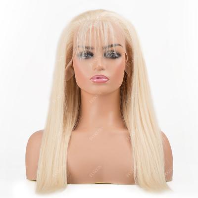 China Silky Straight Wave Ready To Ship Hair Wigs Lace Up Cuticle Aligned Russian Hair 613 Wig For White Honey Blond 613 Full Lace Wig Guangzhou for sale