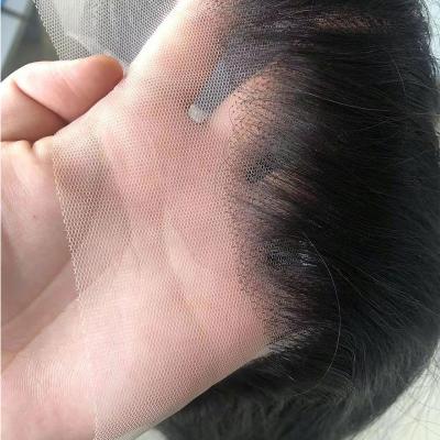 China Wholesale New Design Natural Human Hair 4X4 13X4 Frontal Raw Indian Slik Wave Hair Closure Based Preplucked Hd Transparent Swiss Lace Headband for sale