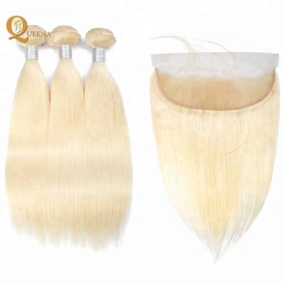 China Natural Raw Human Hair 40Inch Blonde Wave 613 Bundles With Headband, Blonde Wig Virgin Hair Vendor, Remy Brazilian Human Hair Extensions for sale