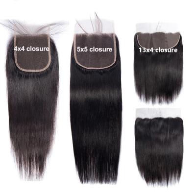 China Natural wave ear to the hair ear silk stockings lace frontal closure with bundles, 10A 12A 13X4 13X6 transparent thin film Hd Swiss lace headband for sale