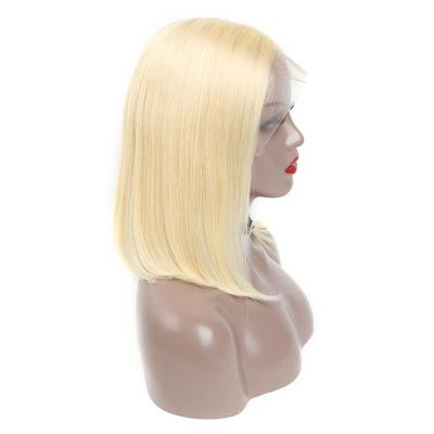 China Cheap Front 613 Honey Blonde Short Bob Wig, Hd Short Full Lace Hair Wig, Silky Straight Bob Wigs Human Hair Lace Front Lace Wig for sale