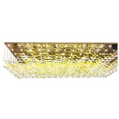 China Modern Gold crystal chandelier luxury decorate banquet hall custom art hotel villa chandelier for sale