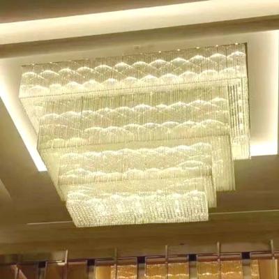 China Modern Luxury lighting glass ball chandelier Hotel sales department large engineering chandeliers for high ceiling for sale