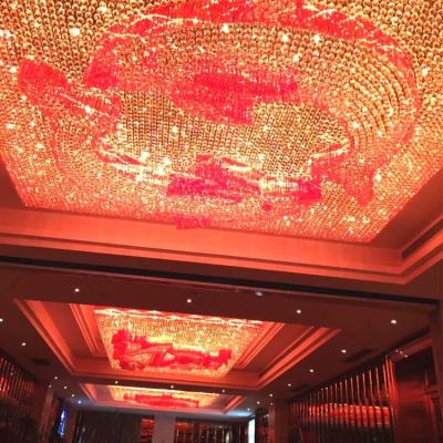 China Modern Custom luxury atmosphere chandelier pattern Hanging lamp for wedding decoration in hotel banquet Hall for sale