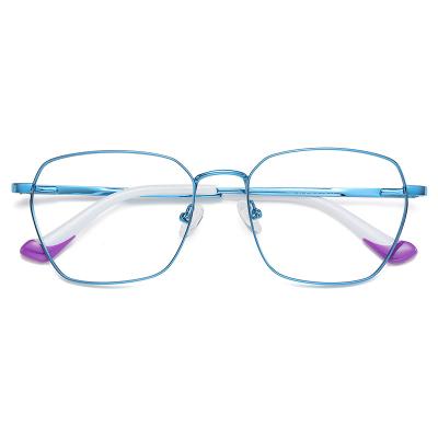 China Fashion Optical Frame New Product Trendy Monocle For Woman Beauty Metal Eyewear Optical Frame Square Shape Anti Blue Light Fashion Glass Plates for sale