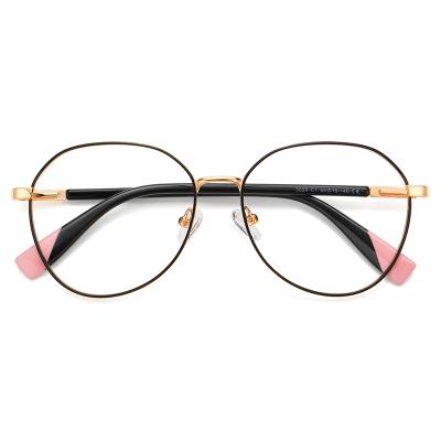 China High Quality Anti-blue Ray Blocking Women's Spring Glass Legs Optical Glasses Frame Optical Frame 2022 New Fashion Trendy Round for sale