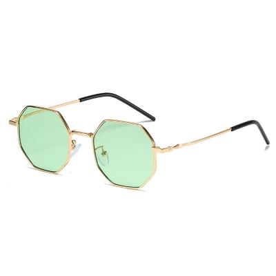 China 2022 High Quality Classic Polygon Vintage Women Sunglasses Glass Brand Design Luxury Female Driving Eyewear for sale