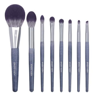 China Other 8pcs Synthetic Hair Makeup Brush Wooden Handle Custom Makeup Brush Set for sale