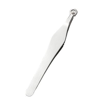 China Regular Personal Universal Round Tip Stainless Steel Nose Hair Removal Trimming Tweezers for sale