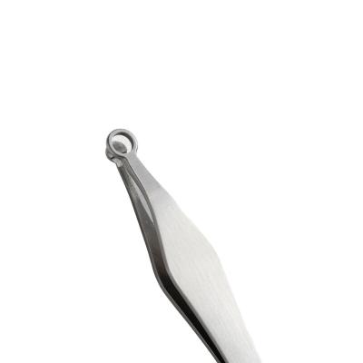 China Regular Portable Universal Round Tip Stainless Steel Nose Hair Cutter Nose Hair Trimming Tweezers for sale