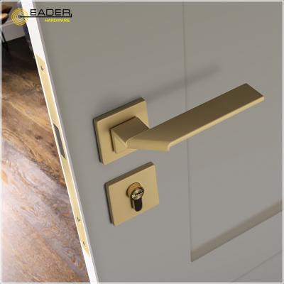 China EADER Morandi Color Modern Interior Door Handle Set Door High Standard Yellow Modern Wood Door Handle for sale