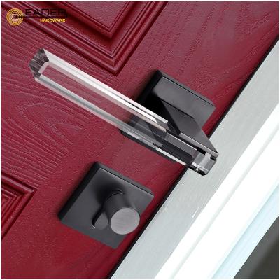 China EADER High Standard K9 Design Modern European Crystal Door Handle 5 Years Door Lock Warranty for sale