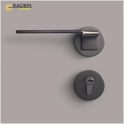 China Modern/Lightweight Luxury EADER PLI Design Minimalist Black Interior Door Handle Made In China Door Handle Factory for sale