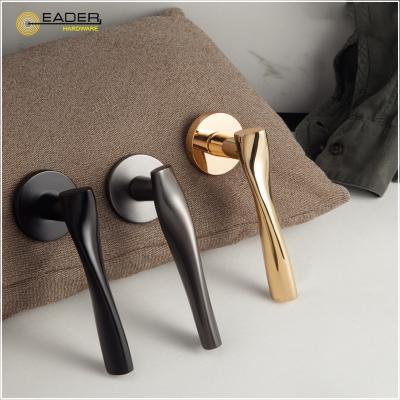 China EADER design high quality zinc alloy door handle light modern simple modern interior luxury lock black for sale