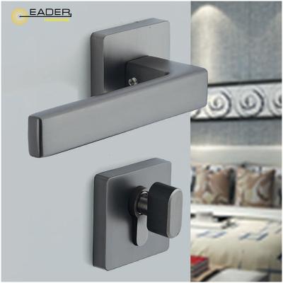 China EADER Modern Black Nickel Brushed Bedroom Door Handle Modern Design High Quality Door Handle for sale