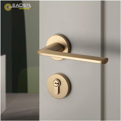 China EADER villa mango 2022 modern pure copper indoor door lock light simple design luxury door handle for sale