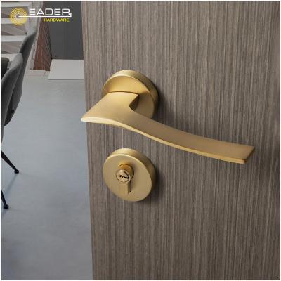 China EADER H59 Modern Brass Manual Grinding Door Handle Door Lock Indoor Antioxidant High Quality Set for sale