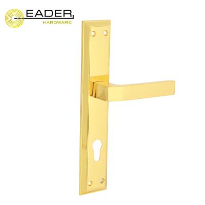 China Eader modern wholesale ternary gold plated single zinc alloy door level handle to provide free samples for sale