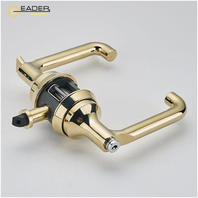 China EADER Gold PVD Simple Even Modern German Quick Mount Lock High Quality Easy Installation Channel Door Lock for sale