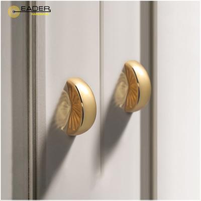 China Modern minimalist wardrobe drawer handle Nordic simplicity EADER light design luxury gold orange cabinet handle for sale