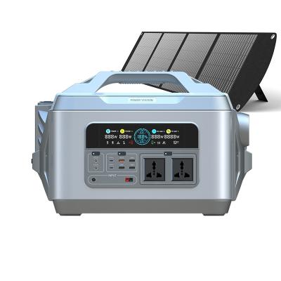 China Good Sales 2200w Lithium Ion Battery Off Grid Portable Solar Generator For Home Outdoor L466*W300*H310mm for sale