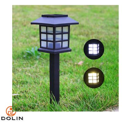 China 2022 New Garden House Outdoor Waterproof Solar Lawn Type LED Powered Cottage Style Spike Spot Small House Mini Solar Light Garden for sale