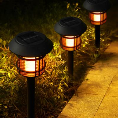 China Solar Garden Lawn Light With Spike Flickering Flames Light Outdoor Decorative Solar Ground Light for sale