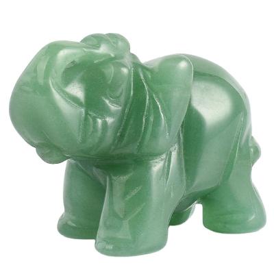 China China wholesale jade crystal elephant handwork ornaments feng shui animal carving elephant for sale