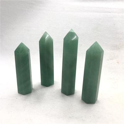 China Wholesale Natural Green Crystal Magic Wand Point China Aventurine Crystal Tower Massage for sale