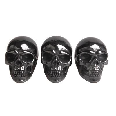 China China Natural Obsidian Crystal Skull Carving Ornament for sale