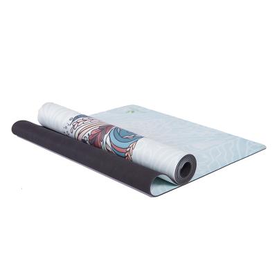 China Custom Natural Private Label Suede Rubber Yoga Mat 2mm Anti Slip Slip Resistant for sale