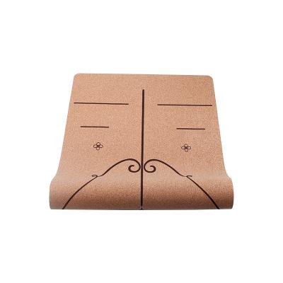 China Factory Outlet Environmental Protection Durable Non-slip Line Cork Yoga Mat Suede Bag Custom Made for sale