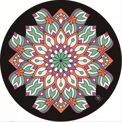 China Wholesale Custom Digital Printed Comfortable Round Meditation Yoga Mat for sale