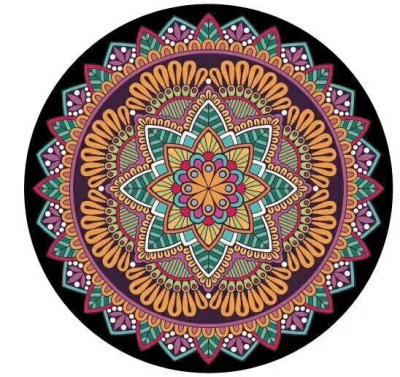 China Comfortable Wholesale Customized Circle Meditation Round Rubber Suede Yoga Mat for sale