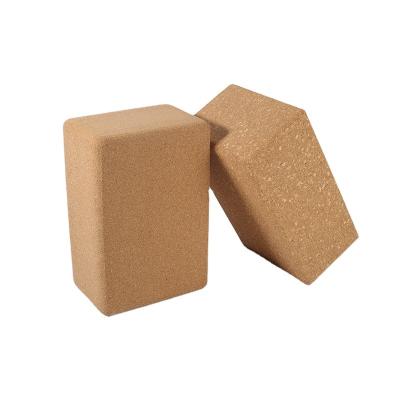 China Comfortable Designed Custom Printed High Density Cork Yoga Block Home Use for sale