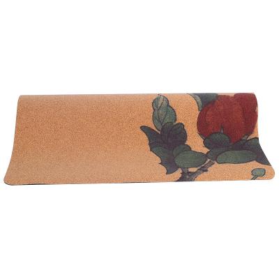 China Non-slip Eco-friendly Cork Yoga Mat With Customized Logo for sale