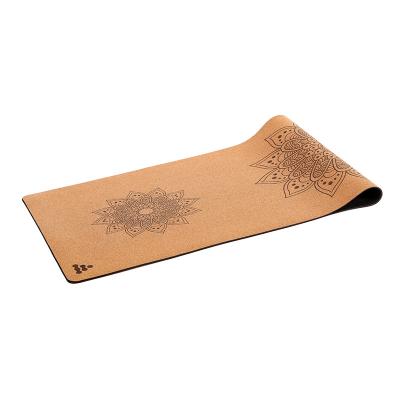 China Non-Slip Natural Rubber Gym Drop Shipping Cork Yoga Mat for sale