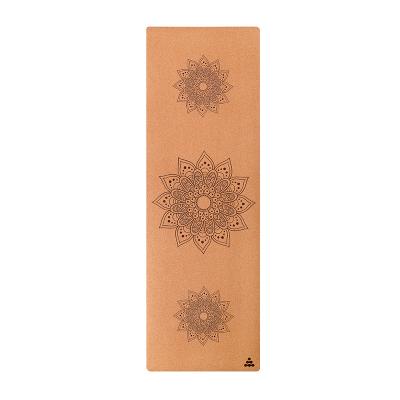 China OEM Custom Washable Odorless Cork Yoga Mat Non-Slip Natural Rubber for sale